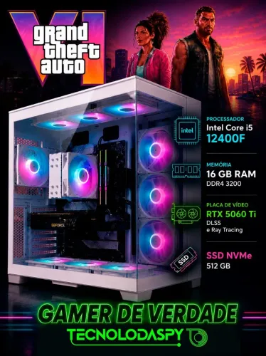 Pc Gamer i5 12°GHt 16GB 3200MHz RTx 5060Ti Garantia e Nota