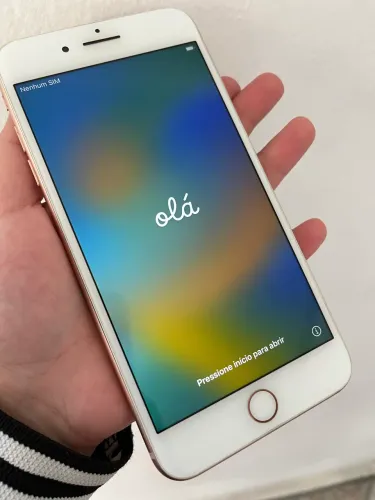 Vende-se iPhone 8 Plus rose 128 gb 74% de bateria 