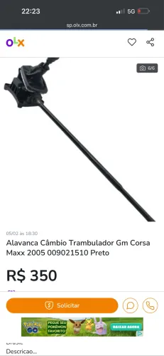 Alavanca de marcha corsa 