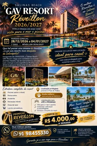FINAL DE ANO NO BEACH GAV RESORTS 