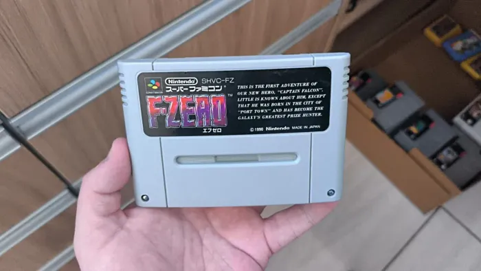 Fita, cartucho, jogo F-ZERO original Super Nintendo SNES