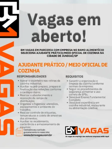 MEIO OFICIAL DE COZINHA
