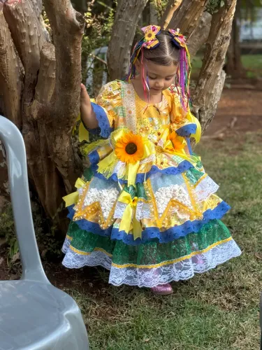 Vestido de quadrilha infantil tamanho 6 