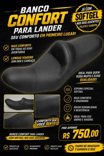 Banco confort softgel para Lander
