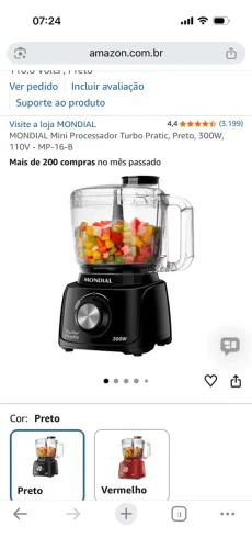 Mini Processador NOVO, na embalagem