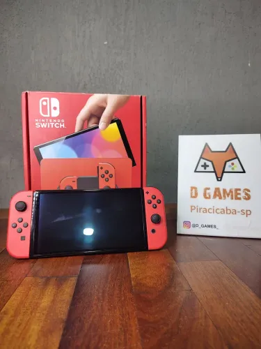 Nintendo Switch OLED Mário Semi Novo Desbloquead@.