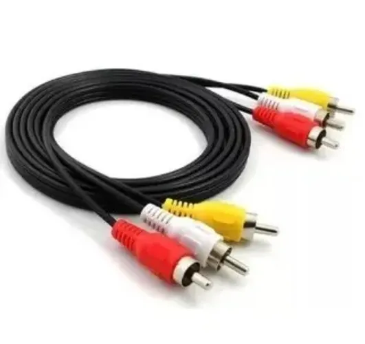 Cabo RCA 3 cores 1,5 comprimento R$ 3