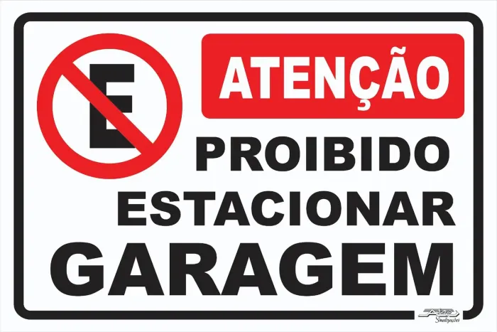 Adesivo Proibido Estacionar