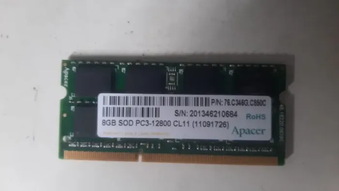 Memória RAM 8GB DDR3 1600MHz para Notebook (SODIMM)