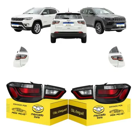 Kit Sinaleira Traseira Jeep Compass 2022 23 24 25 2026 C/led Ambos Lados