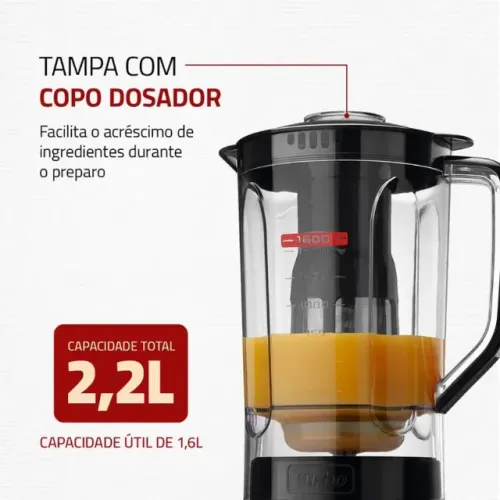 Liquidificador Mondial Turbo Power 550W L-99-FB Preto