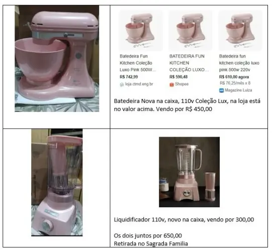 Conjunto batedeira e liquidificador rosa luxo 