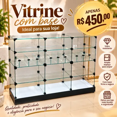 Vendo vitrine com base - Apenas R$ 490,00