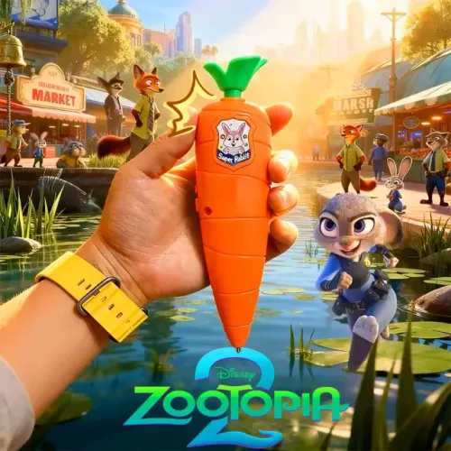Gravador de voz e Caneta Cenoura - Zootopia Disney® Brinquedo