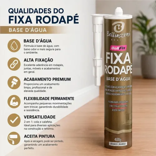 Cola selante Premium Fixa tudo Rodapé juntas de móveis em geral