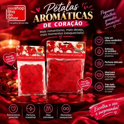 Pétalas aromáticas de coração