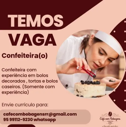Emprego de Confeiteira 