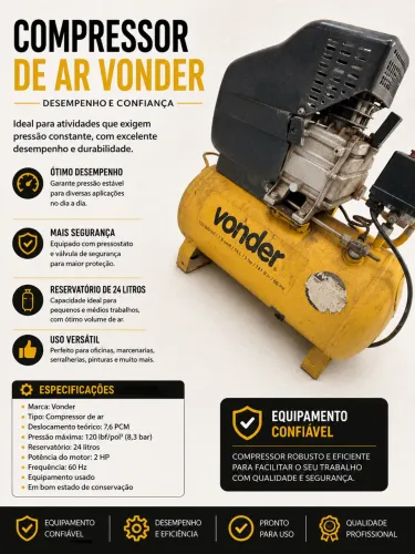 Compressor de Ar Vonder 24 Litros