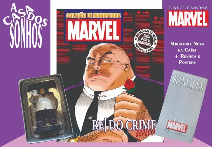 Coleção de Miniatura Marvel Eaglemoss Rei do Crime Especial Completo