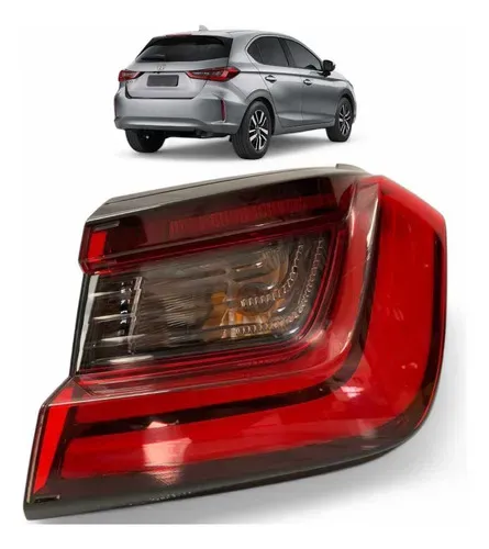 Lanterna Traseira Honda City Led Hatch Direita 2022 A 2025 Direito/passageiro Vermelho