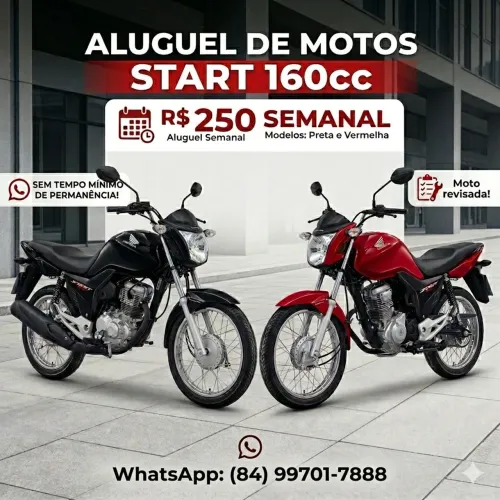 Aluguel de Moto Honda start 160cc 