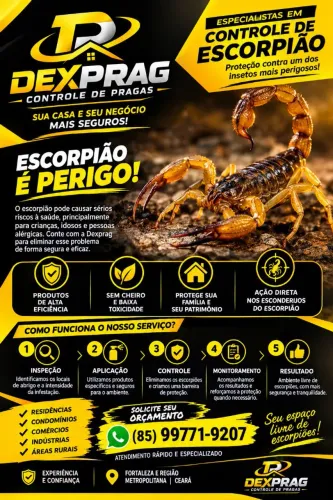 Dedetização para escorpião baratas cupins