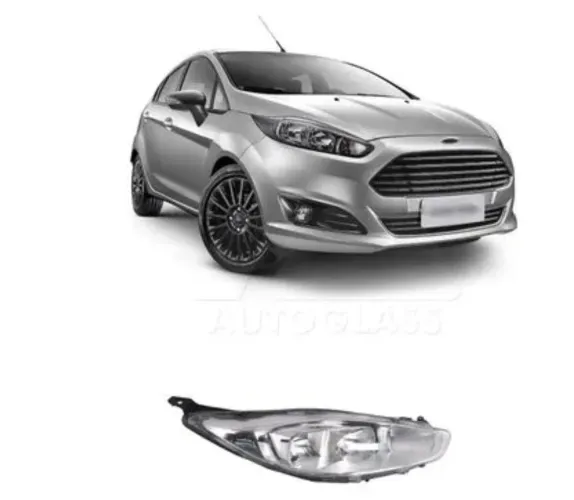 Farol Principal Direito Ford New Fiesta 2013 a 2019 Cromado Com Pisca