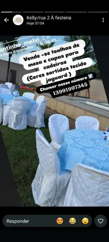 Toalha de mesa/ Capa de cadeira