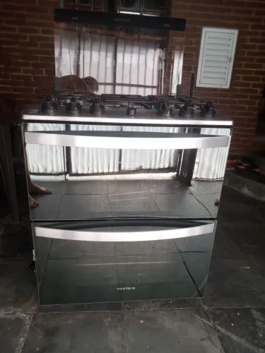 Fogão Brastemp acendedor elétrico forno dois fornos