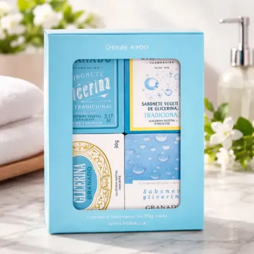 Kit De Sabonetes Histórico Glicerina Tradicional - 4 X 90 Gr - CM0017