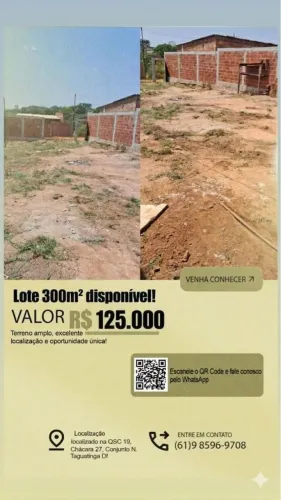 Vendo lote Taguatinga 
