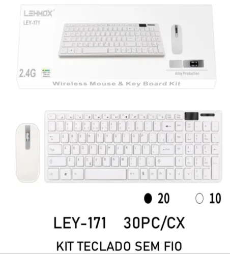 Kit Teclado com mouse sem fio LEY-171
