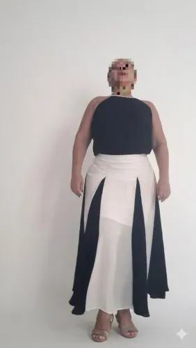 Vestido preto e branco 