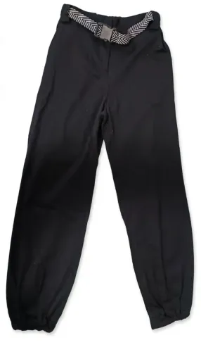 Calça Infantil Preta com Cinto - Tamanho 14