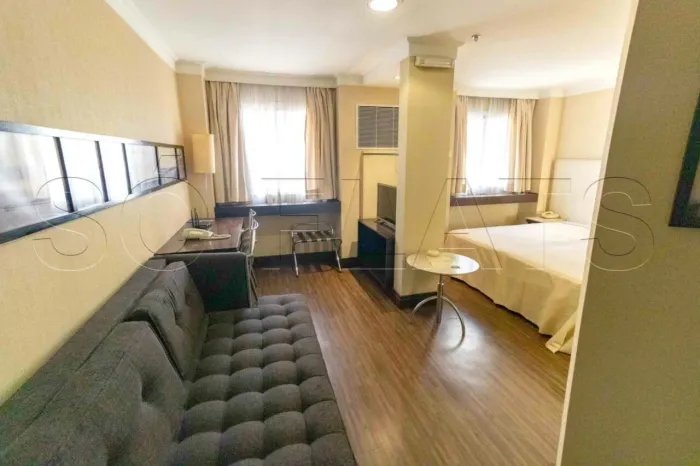 Flat Transamérica International Plaza disponível para venda com 26m² e 01 vaga de garagem