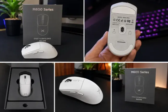 Mouse Gamer M600 Pro Sem Fio Branco - Praticamente Novo | Bluetooth + 2.4GHz + USB-C
