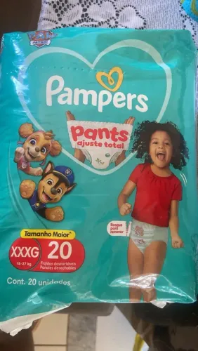 Fralda Pampers Pants Ajuste Total XXXG - Pacote Fechado (20 Unidades)