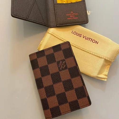 Carteira porta cartão Louis vuitton couro
