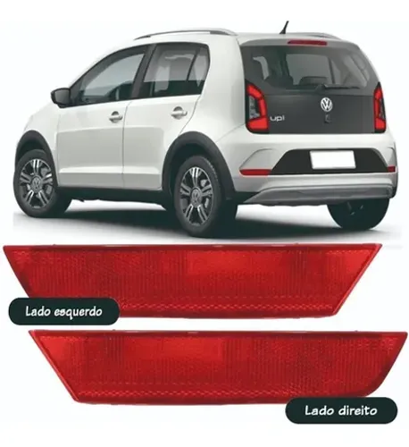 Lanterna Parachoque Volkswagen Up 2018 à 2021 - Traseiro Vermelho D/E - Refletiva