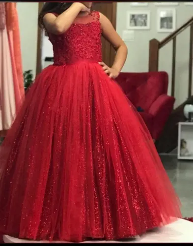 Vestido de Festa Infantil Vermelho