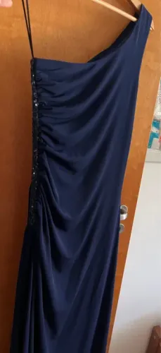 Vestido Longo Azul - Um ombro só