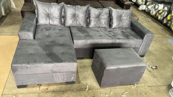 Sofá cinza escuro entrega grátis 