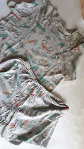 Conjunto Pijama Infantil Marca Malwee Liberta tam 14 cinza - usado em bom estado