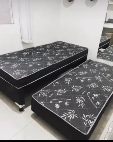 Cama box solteiro com auxiliar