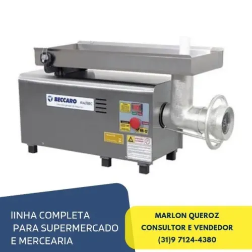 Moedor de Carne Boca 22 Beccaro Inox Bivolt