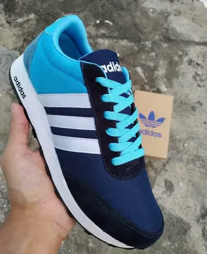 tenis adidas azul/branco sport