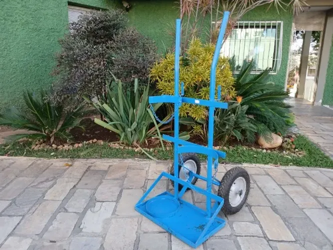 Carrinho para transportar cilindros de oxiacetileno novo