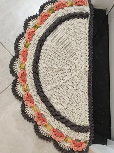 Tapete Crochê de porta meia lua - Decoração para sua casa