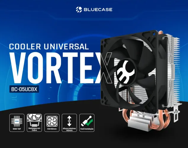 AirCooler Vortex Intel e Amd Bluecase