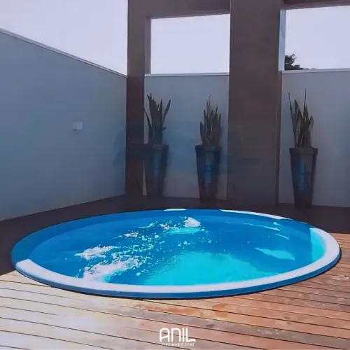 Piscina de fibra redonda infantil para crianças 